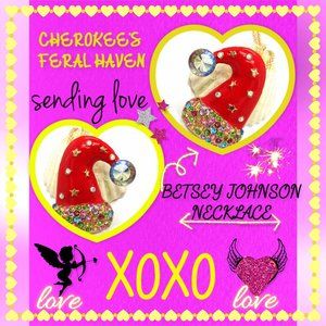 Betsey Johnson Colorful Christmas Hat Necklace